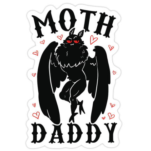 Moth Daddy Die Cut Sticker