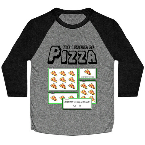 Pixel Pizza Inventory Baseball Tee