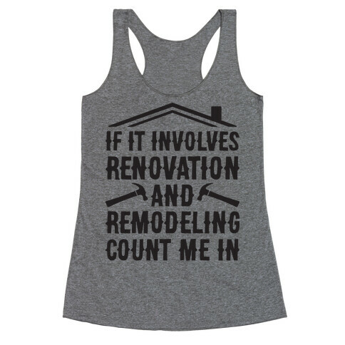 If It Involves Renovation And Remodeling Count Me In Racerback Tank Top