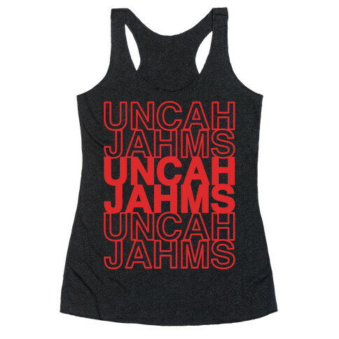 Uncah Jahms Uncut Gems Parody Racerback Tank Top