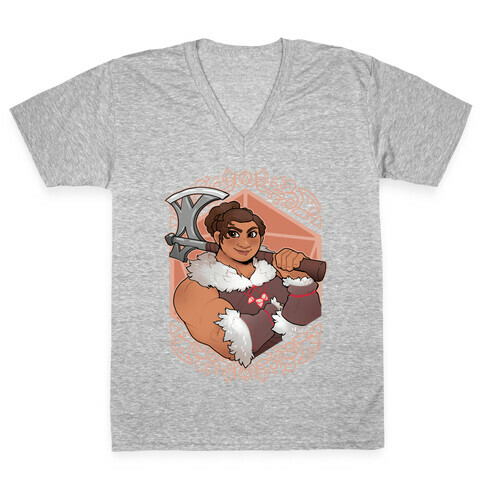 DnD Princesses: Luisa Barbarian V-Neck Tee Shirt