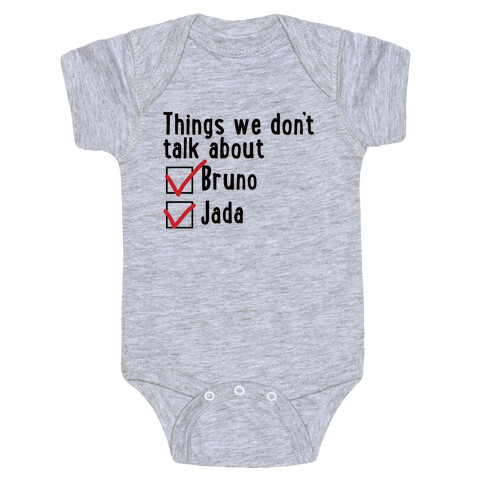 Things We Don't Talk About (Bruno & Jada) Baby One-Piece