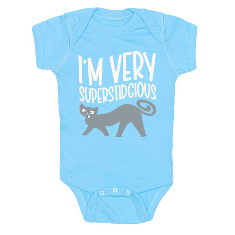 Superstidgious Derpy Cat Parody Baby One-Piece