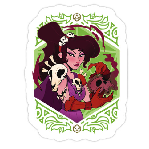 DnD Princesses Meg Necromancer Die Cut Sticker