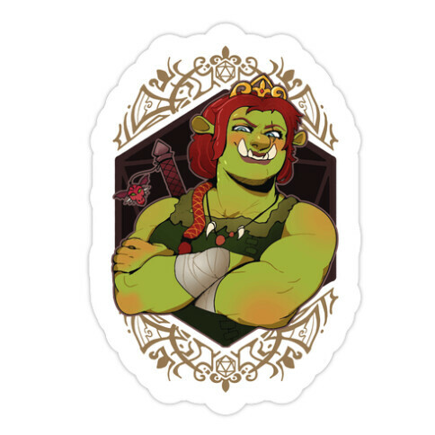 DnD Princesses: Fiona Orc Die Cut Sticker