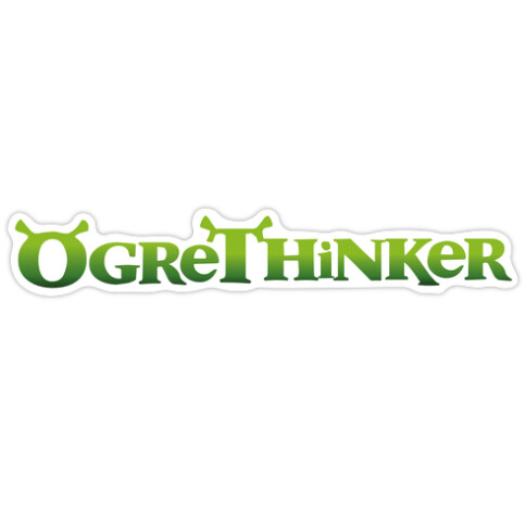 Ogre Thinker Die Cut Sticker