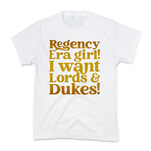 Regency Era Girl Parody Kids T-Shirt