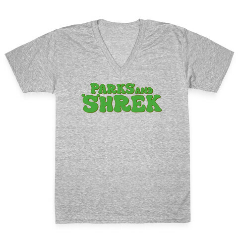 Parks and Shrek Parody V-Neck Tee Shirt