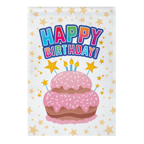 Happy Birthday Signage Garden Flag