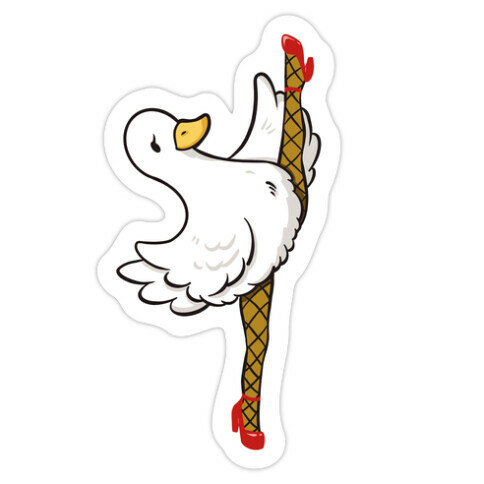 Duck Dance Pin-up Legs Die Cut Sticker