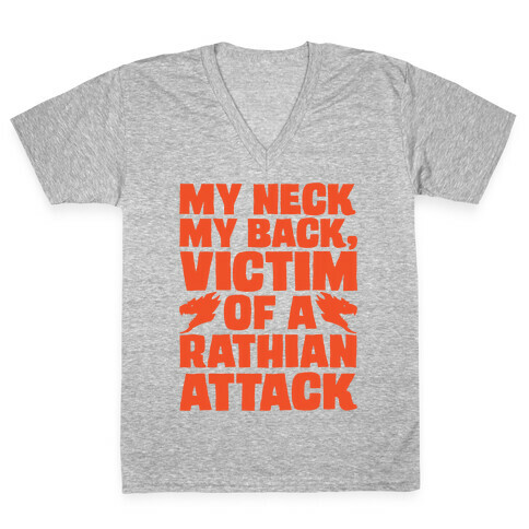 My Neck My Back Victim of A Rathian Attack Parody V-Neck Tee Shirt