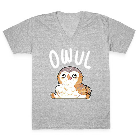 Derpy Owl Owul V-Neck Tee Shirt