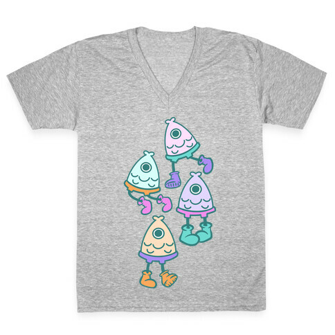 Fish Leggies  V-Neck Tee Shirt