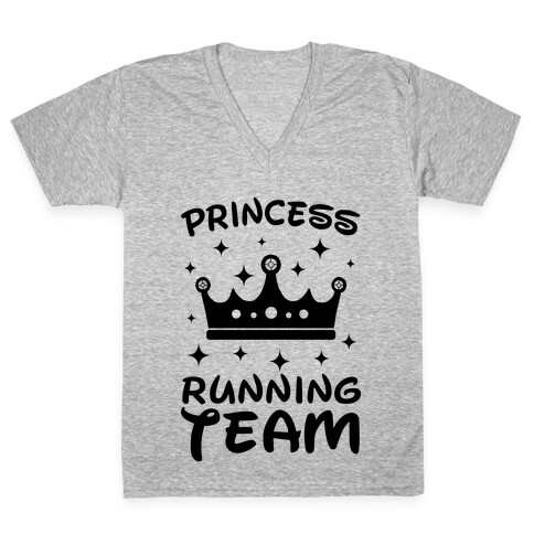 Princess Running Team Neon V-Neck Tee Shirt