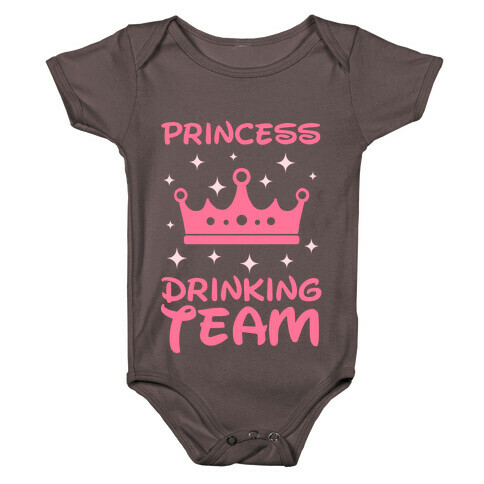 Princess Drinking Team (Light Print) Baby One-Piece
