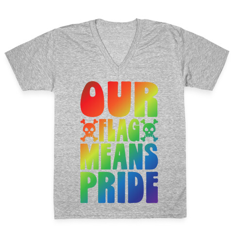 Our Flag Means Pride V-Neck Tee Shirt
