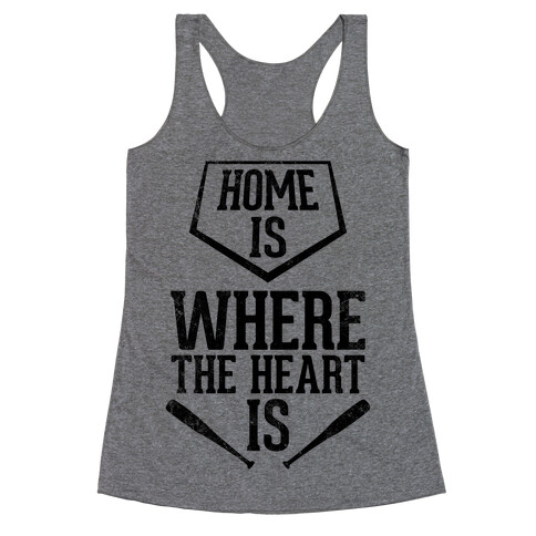 Home Is Where The Heart Is (Vintage) Racerback Tank Top