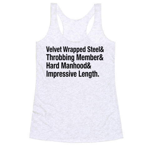 Velvet Wrapped Steel List Racerback Tank Top