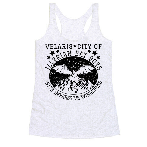 City Of Illyrian Bat Boys With Impressive Wingspans Racerback Tank Top
