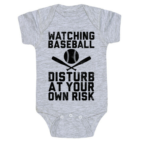 Watching Baseball (Vintage) Baby One-Piece