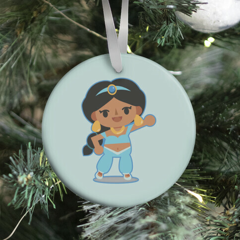 Princess Crossing Jasmine Parody Blue Ornament