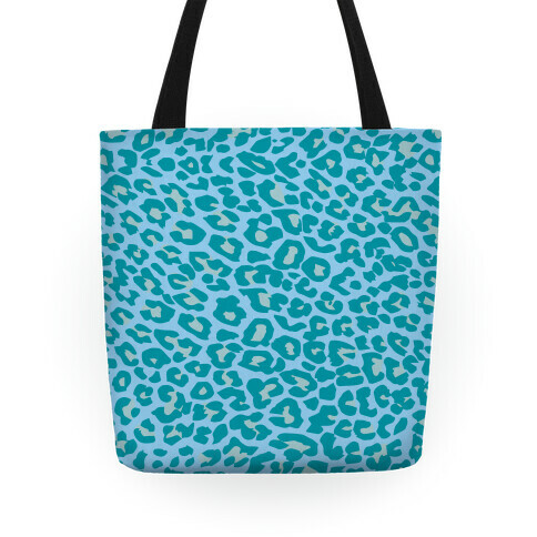 Blue Leopard Print Tote Tote