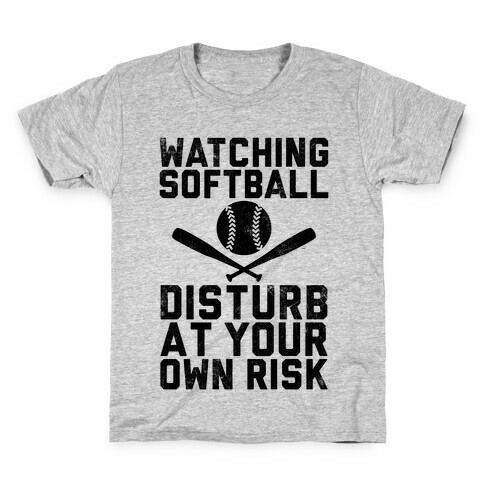 Watching Softball (Vintage) Kids T-Shirt