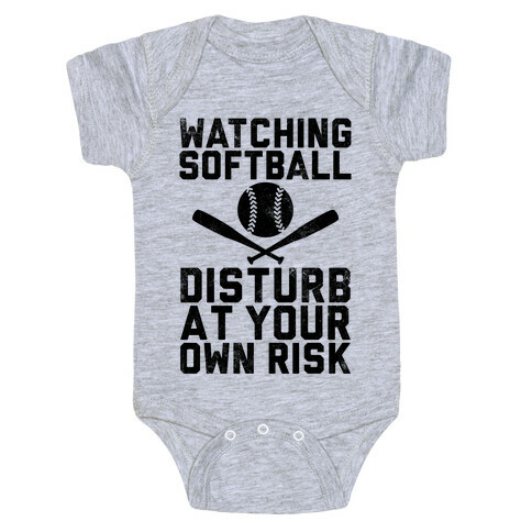 Watching Softball (Vintage) Baby One-Piece