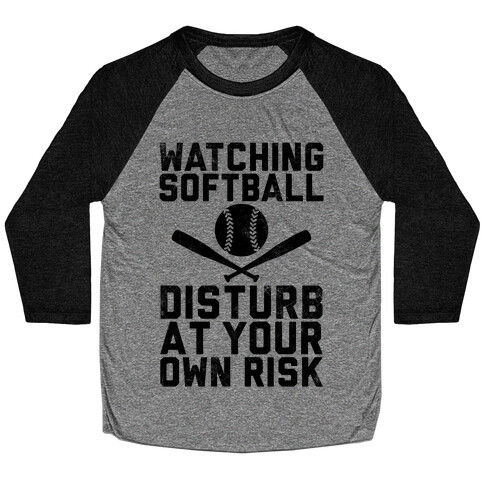 Watching Softball (Vintage) Baseball Tee