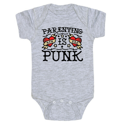 Parenting Is Punk Mom and Dad Baby One-Piece