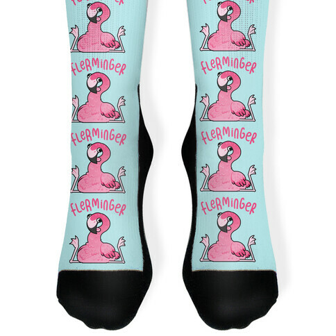 Derpy Flamingo Flerminger Sock