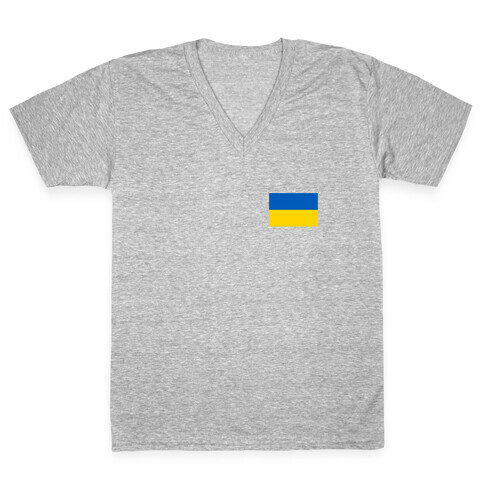 Flag Of Ukraine V-Neck Tee Shirt