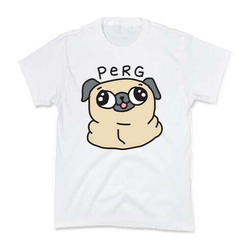 Perg Derpy Pug Kids T-Shirt