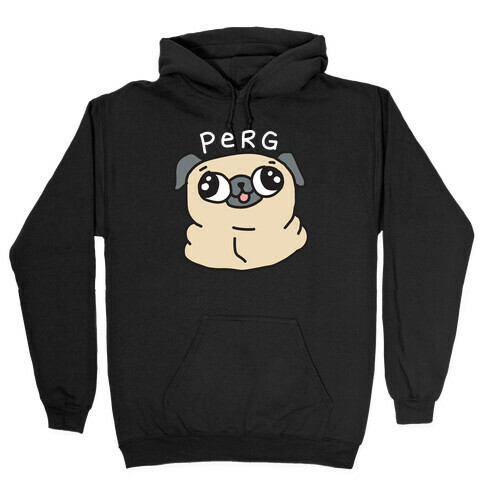 Perg Derpy Pug Hooded Sweatshirt