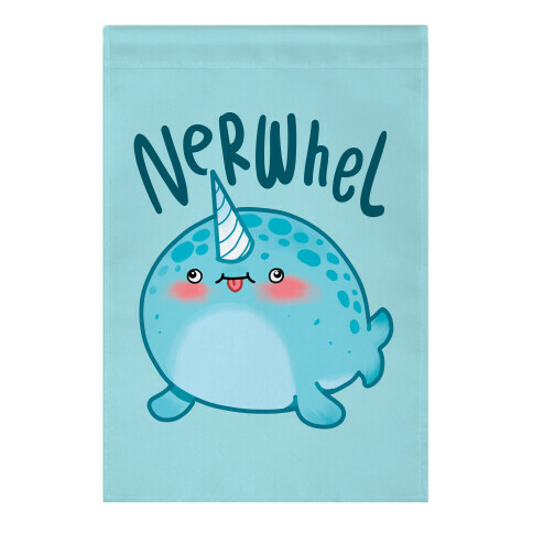 Derpy Narwhal Nerwhel Garden Flag