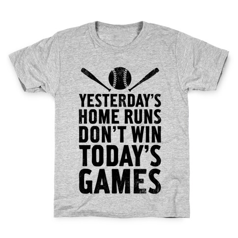 Yesterday's Home Runs (Vintage) Kids T-Shirt