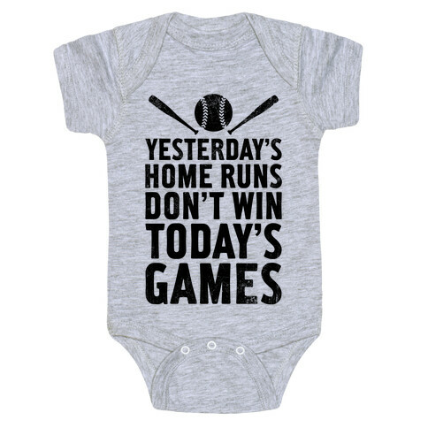 Yesterday's Home Runs (Vintage) Baby One-Piece