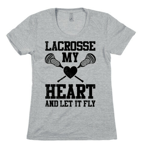 Lacrosse My Heart (Vintage) Womens T-Shirt
