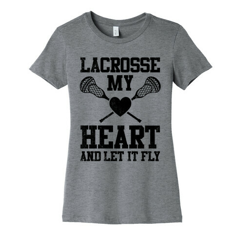 Lacrosse My Heart (Vintage) Womens T-Shirt