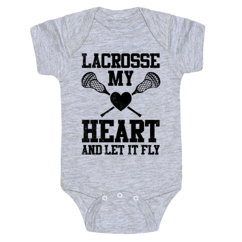 Lacrosse My Heart (Vintage) Baby One-Piece