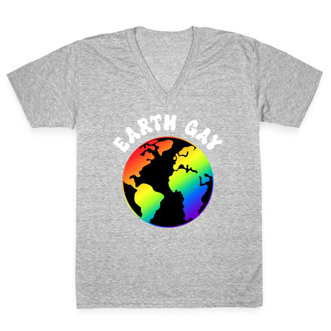 Earth Gay V-Neck Tee Shirt