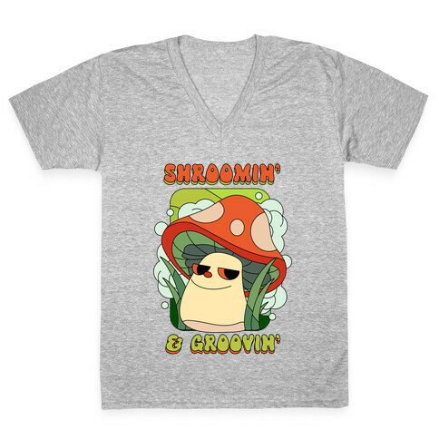 Shroomin' & Groovin' V-Neck Tee Shirt