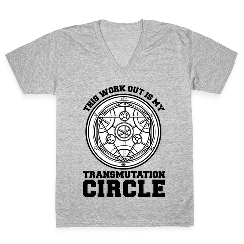 This Workout is My Transmutation Circle V-Neck Tee Shirt