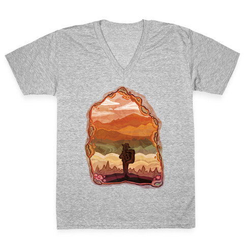 Wanderlust Agate V-Neck Tee Shirt