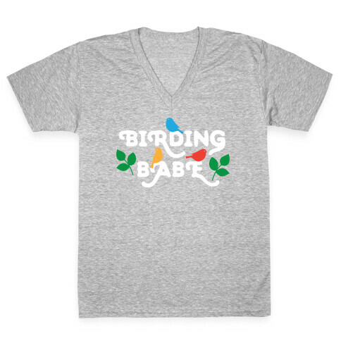 Birding Babe V-Neck Tee Shirt