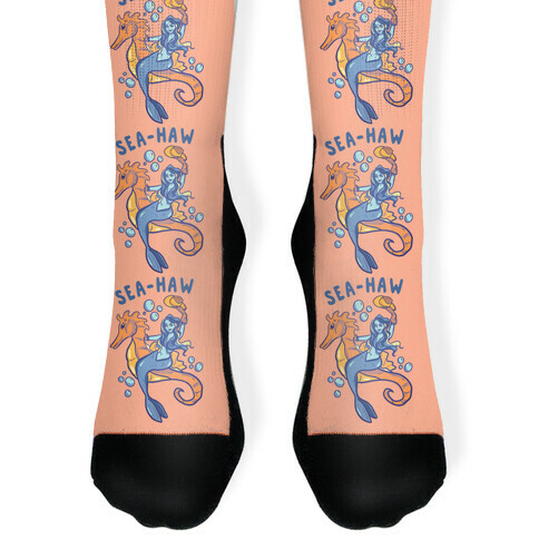 Sea-Haw Cowgirl Mermaid Sock
