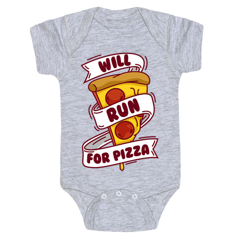 Will Run For Pizza Baby One-Piece