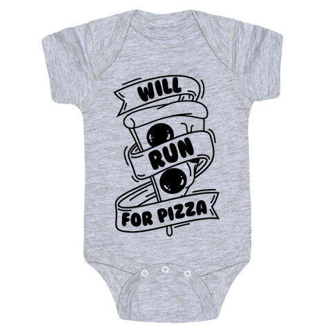 Will Run For Pizza Baby One-Piece