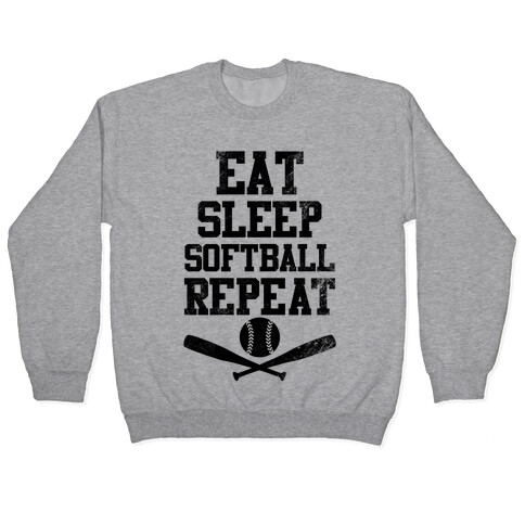 Eat Sleep Softball Repeat (Vintage) Pullover
