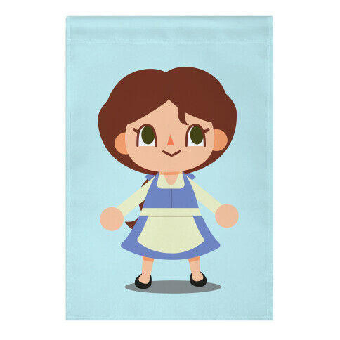 Princess Crossing Belle Parody Blue Garden Flag